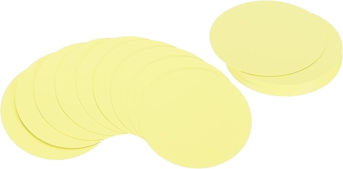 PATIKIL 4inch Circle Card Stock, Light Yellow