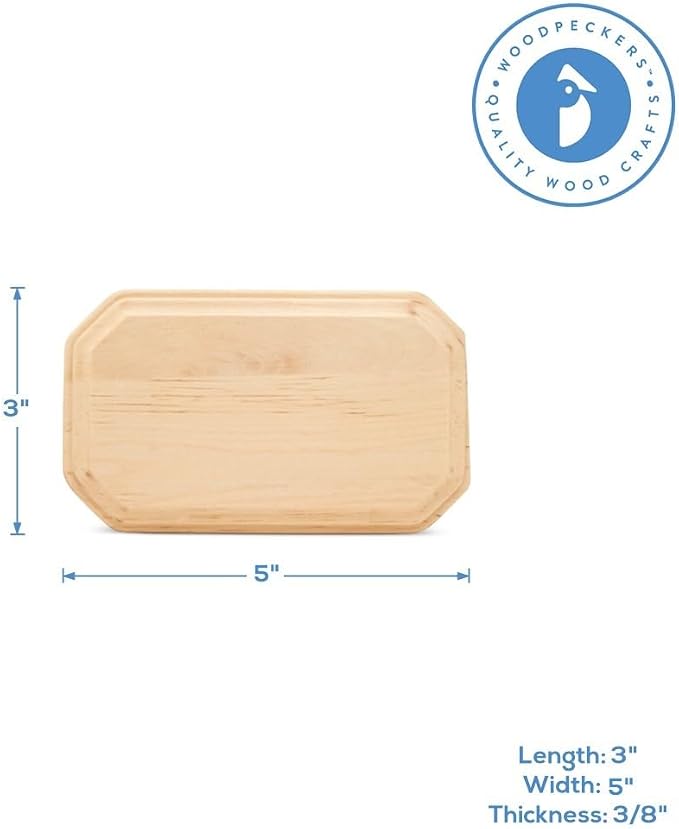 Wood Rectangle Plaque 5 inch