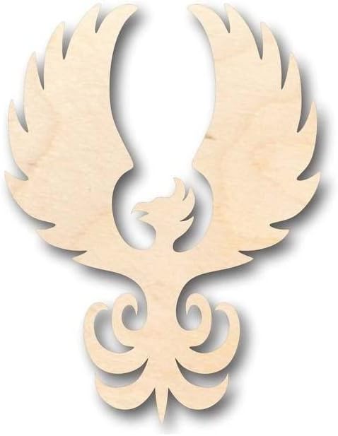 Unfinished Wood Phoenix Shape Mythical Beast Craft up to 46" DIY 20" / 1"