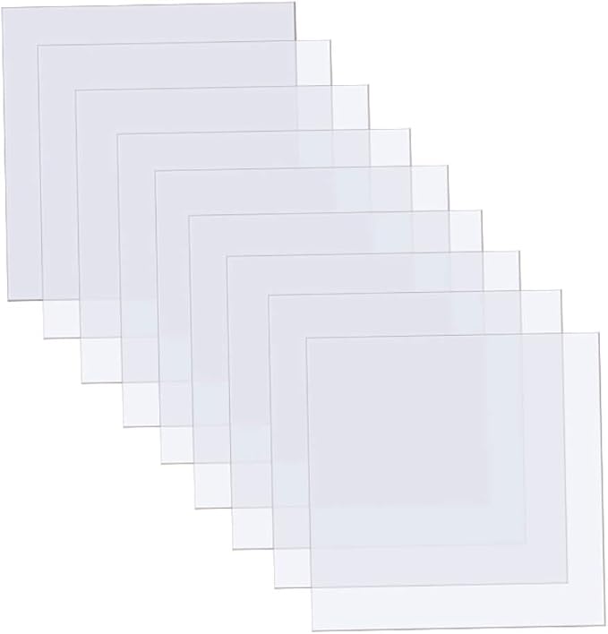 15 Pack 4 mil Blank Mylar Stencil Sheets | 12 x 12 Inch Clear Blank Plastic
