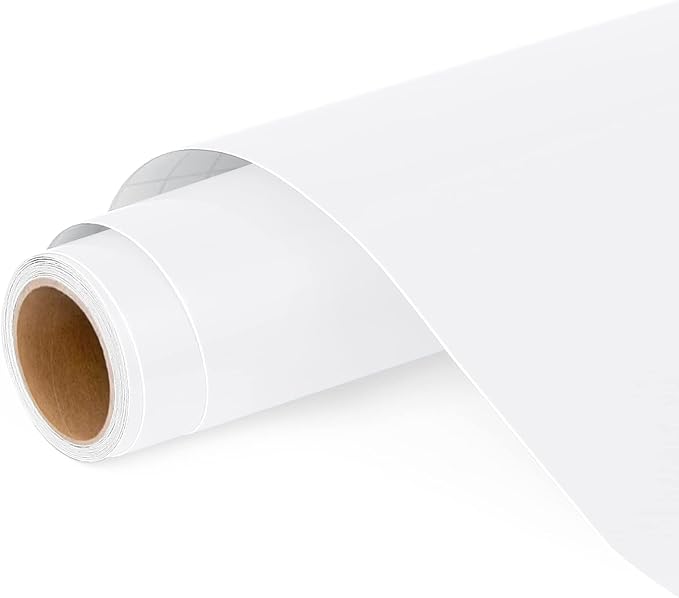 Lya Vinyl Matte White Permanent Vinyl Roll -12" x 4FT Self Adhesive Vinyl