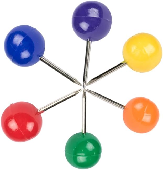 JAM PAPER Colorful Push Pins