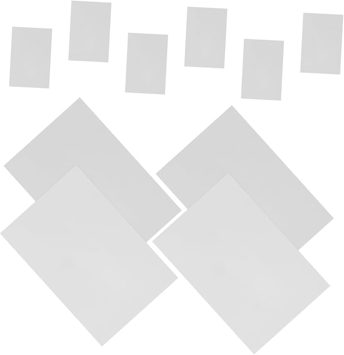 PRETYZOOM 10pcs Milky Translucent Pet Plastic Craft Sheets Blank Stencil