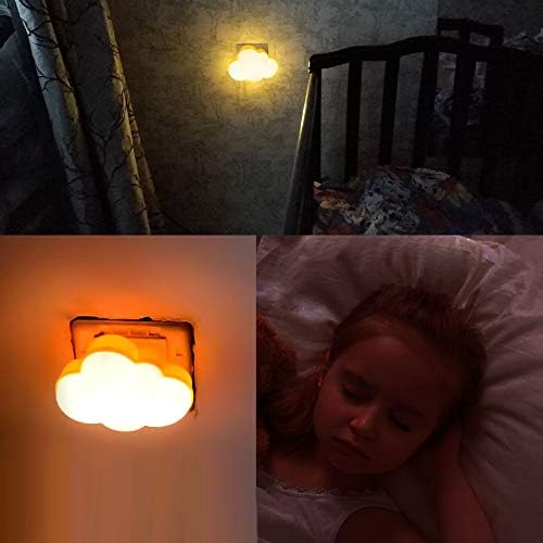 AUSAYE Sensor LED Night Light Plug-in Night Lights for Kids Adults, Cute Dream Lighting Wall Lamp Cloud NightLight for Bedroom Bathroom,Toilet,Stairs,Kitchen,Hallway Home Decor