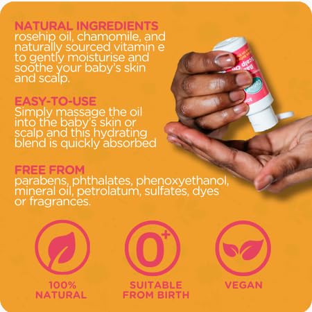 Colief Baby Scalp Oil | Soothing Moisturizing Oil for Babies Scalp and Skin | Preventative of Itchy, Flaky, Dry, Damaged Skin on Infants | With Rosehip Oil, Chamomile and Vitamin E | 1.01 Fl. Oz