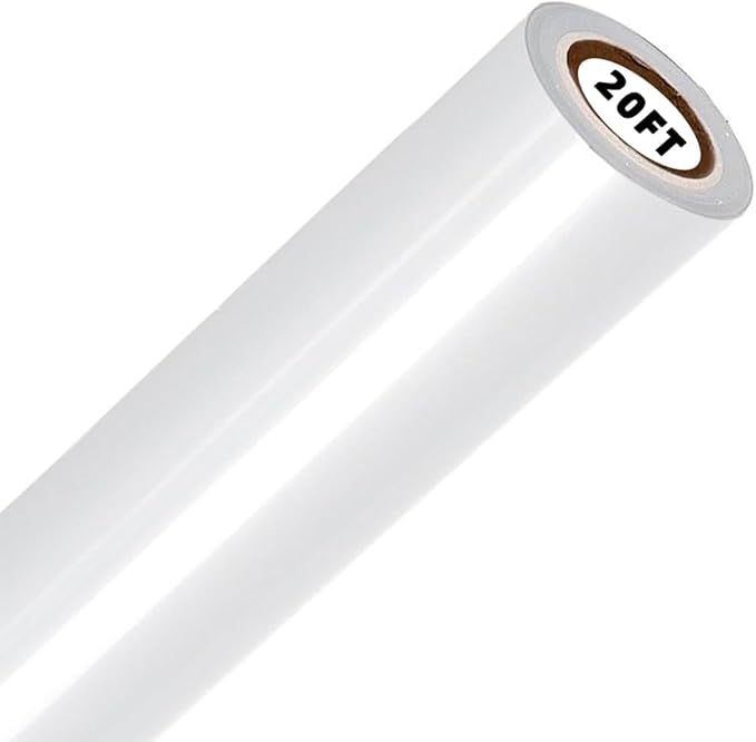 FUNKAKA Heat Transfer Vinyl Reflective White HTV Roll