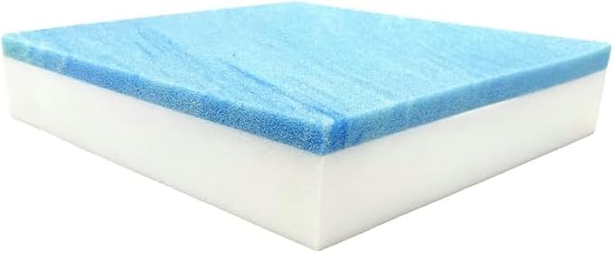FoamRush 10" x 36" x 36" Gel Memory Foam Upholstery Square Cushion Medium Firm