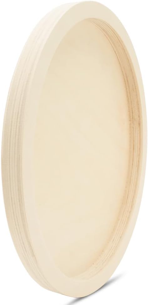 Circle Wood Panels for Painting 14 inch Diameter, Unfinished Wooden Trays for