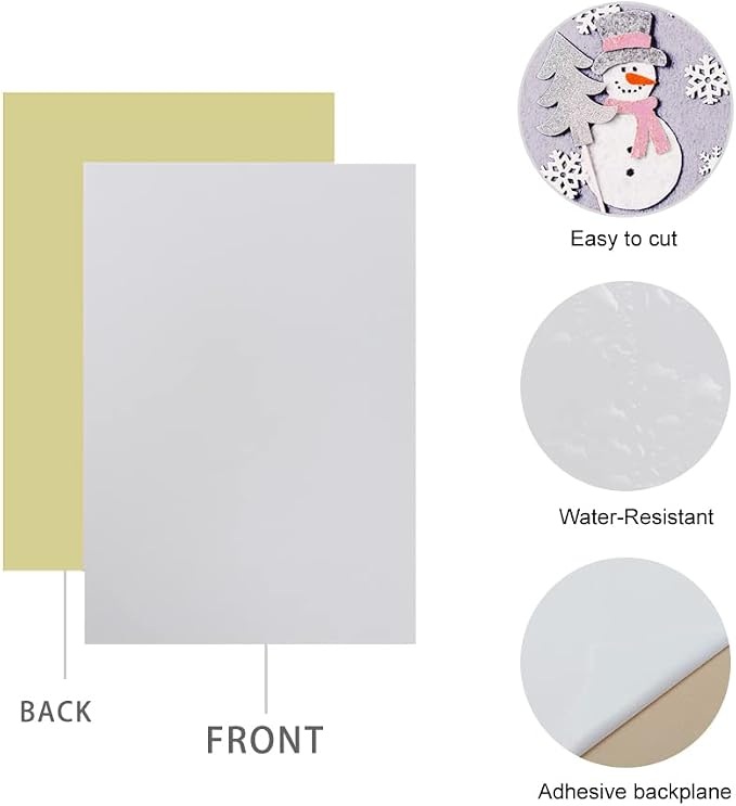 YaoHui 3PCS Self Adhesive Felt Sheets, Peel & Stick Felt Adhesive Sheets