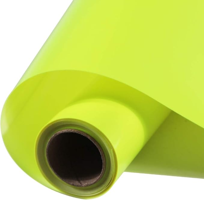 FUNKAKA Neon Yellow HTV Heat Transfer Vinyl Rolls, Stretchy PU HTV Vinyl