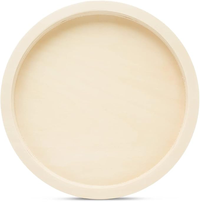 Circle Wood Panels for Painting 14 inch Diameter, Unfinished Wooden Trays for