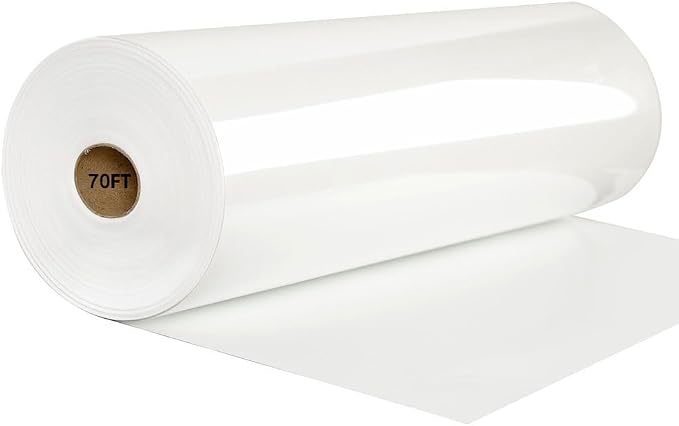 FUNKAKA White HTV Heat Transfer Vinyl Rolls, Adhesive Vinyl