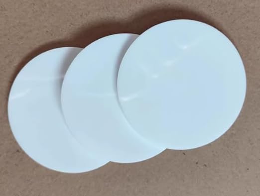Set of 20 White Acrylic Discs, 1/8" Thick Round Transparent Circle Blanks