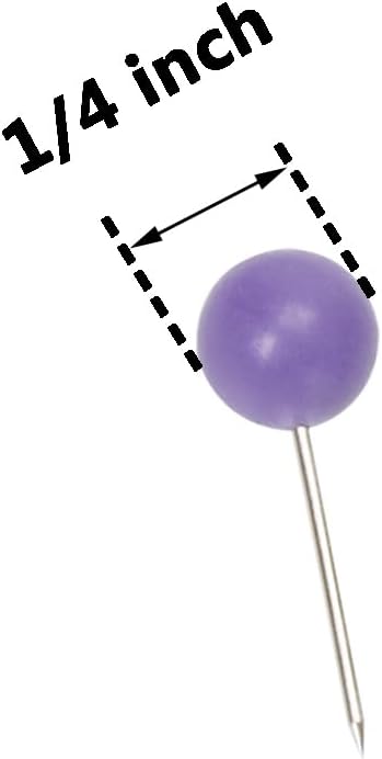 Tupalizy 100PCS 1/4 Inch Small Round Head Map Tacks Pins