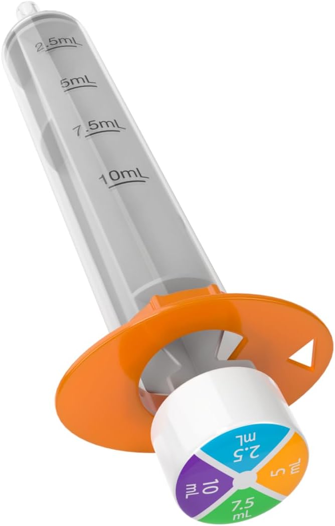 EZY DOSE Kids Baby Oral Syringe & Dispenser, True Easy Design for Liquid Medicine,Tylenol, Motrin, Easy to Administer, Accurate Dosing,10 mL/2 TSP Color Coded, BPA Free