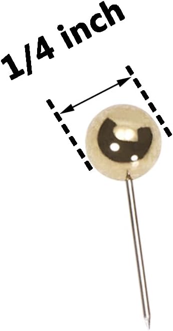 Tupalizy 100PCS 1/4 Inch Small Round Head Map Tacks Pins