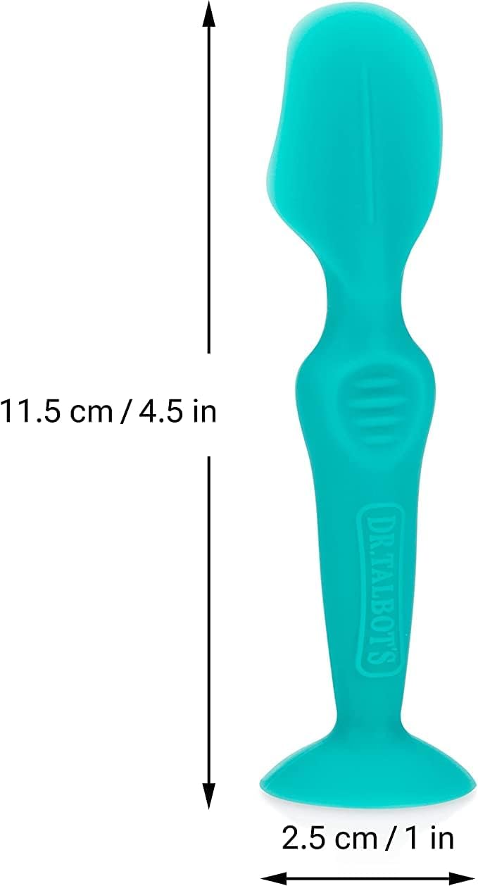 Dr. Talbot's Diaper Cream Brush for Babies - Diaper Rash Cream Applicator with Suction Base and Hygienic Case - Mini Size - Aqua Blue