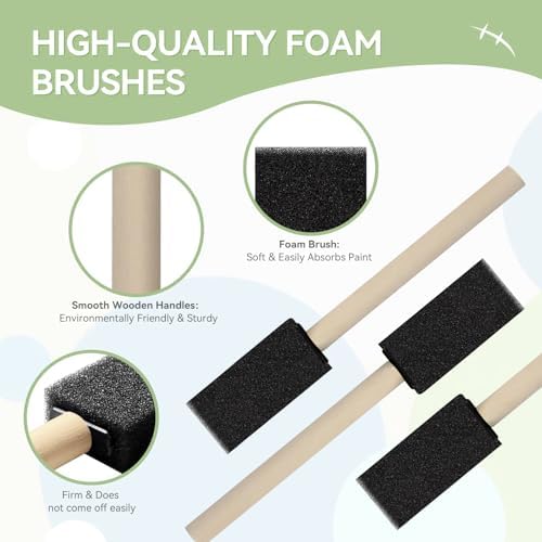 20 Pcs Foam Paint Brushes, Foam Brushes