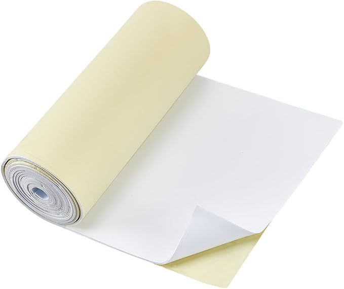 BENECREAT 118x11.8 Inch White Self Adhesive EVA Foam Roll, 3mm Thick Adhesive