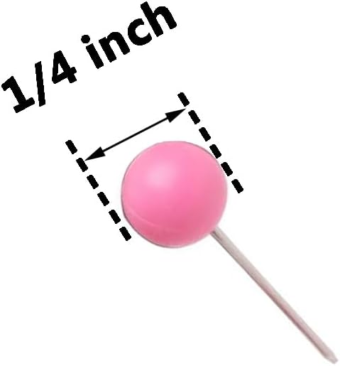 Tupalizy 100PCS 1/4 Inch Small Round Head Map Tacks Pins