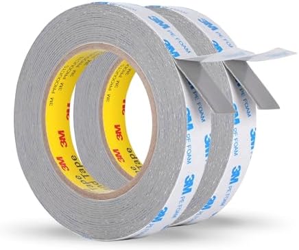 3M Double Sided Foam Tape 0.75'' × 20 Ft 2 Pack, Heavy Duty Mounting Tape | PE