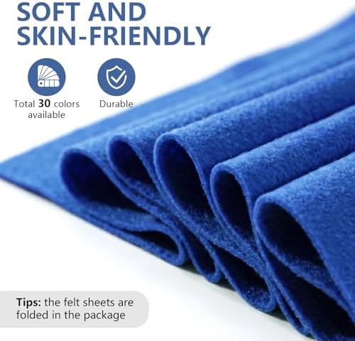 Royal Blue Felt Fabric 36'' X 36'', 1.4mm Large Felt Sheets Soft Durable Crafts