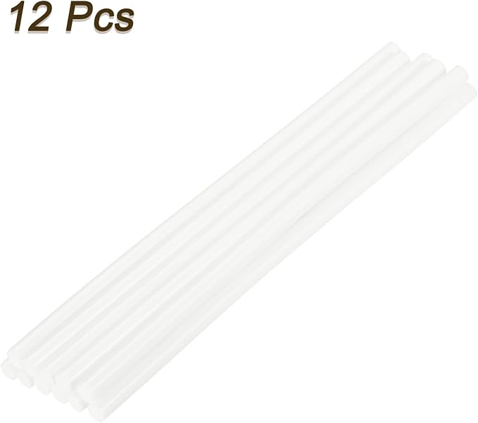 uxcell Mini Hot Glue Sticks for Glue Gun 7mm x 100mm Cream White 12pcs