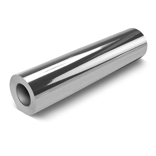 VViViD Chrome Silver Gloss DECO65 Permanent Adhesive Craft Vinyl