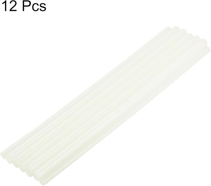 uxcell Mini Hot Glue Sticks for Glue Gun 11mm x 200mm Glitter White 12pcs