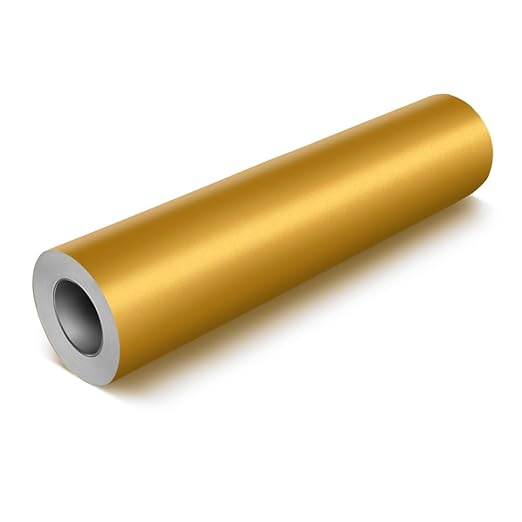 VViViD DECO65 Metallic Gold Matte Permanent Adhesive Craft Vinyl