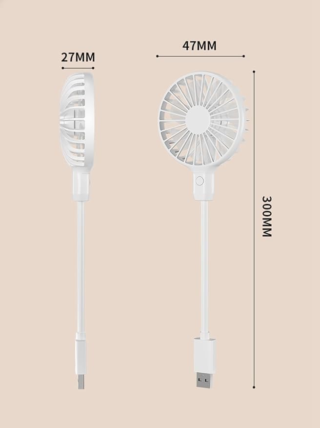 USB Fan, Mini Portable Fan for 360° Rotation, Small Personal Fan for Home Office, Desk Fan Compatible with All USB Outputs such as Laptop/Power Bank/Plug, Pocket Fan for Travel Commute(with switch)