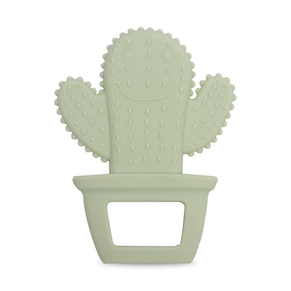 Baby Silicone Teether,Sensory Chew Toys,BPA Free Soft and Effective Infant Teething Pain Relief Toys,Freezer Safe,Food Grade Silicone,Best Shower Gift for Boys and Girls (Cactus)