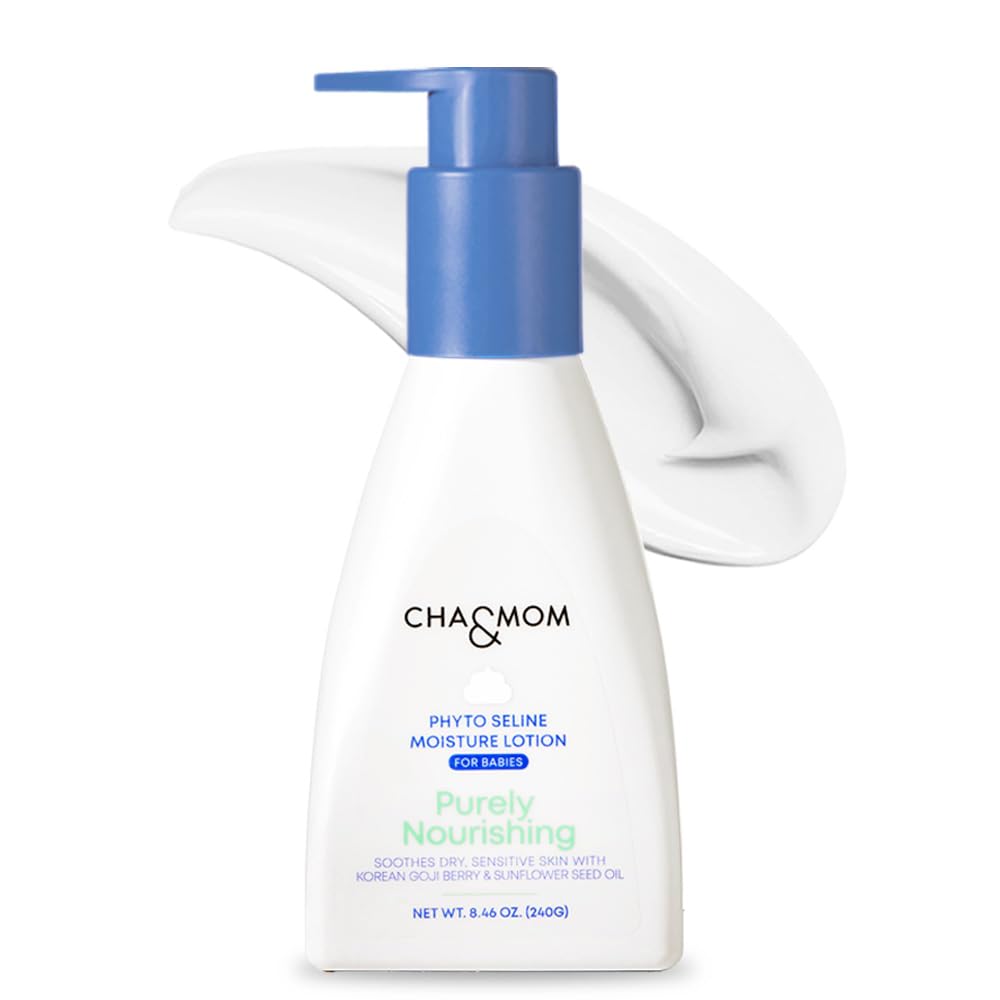 CHA&MOM Korean Baby Skincare - Hypoallergenic, Plant Based, and Natural Phyto Seline Moisture Lotion, 8.46oz