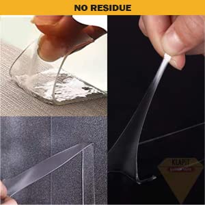KLAPiT Super Tape Clear Double Sided Heavy Duty Adhesive 40in Enhanced Nano