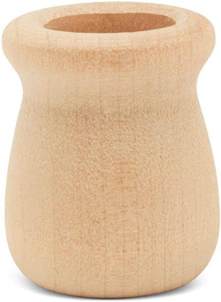 Bean Pot Candle Cups, 1-5/16 Inch, 5/8 Inch Hole, Wood Turnings