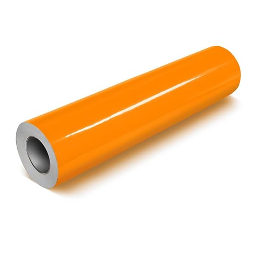 VViViD DECO65 Reflective Orange Permanent Adhesive Craft 12" x 5ft Vinyl Roll