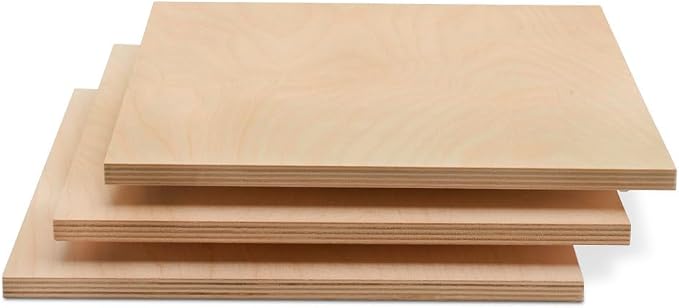 Baltic Birch Plywood 12 x 12 x 3/4 Inch - 18 mm Craft Wood