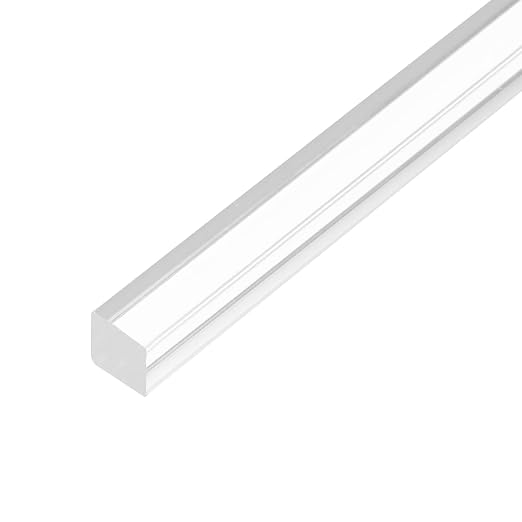 MECCANIXITY 1pcs Acrylic Square Rods 11/16" x 10" Clear Acrylic Dowel Rods