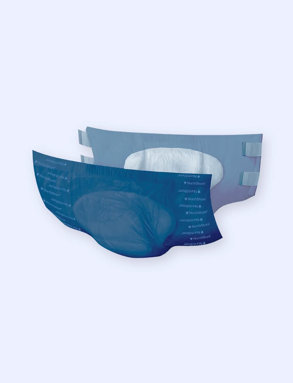 NorthShore MegaMax Adult Overnight Diapers, 12-Hour Tab-Style, Large, 10 Count Bag, Blue, 42-54 inches, Unisex Incontinence Underwear