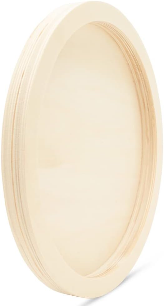 Circle Wood Panel 12-1/8 inch Diameter, Unfinished Wooden Trays
