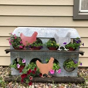 Unfinished Wood Hen Chicken Shape Farm Animal Craft up to 46" DIY 12" / 1/2"