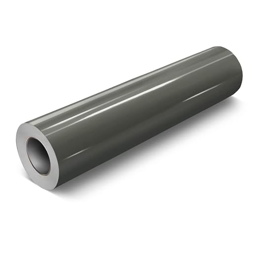 VViViD DECO65 Dark Grey Gloss Permanent Adhesive Craft Vinyl
