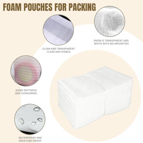 50 Pack 6'' x10'' 1MM Cushion Foam Pouches