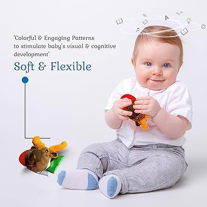 Wristy Buddy Silicone Baby Teether Toy -Elephant Soothe Babies Sore Gums - Hands Free Design - BPA Free - Easy-to-Hold - Teething Relief Pacifier for Infant - Elephant Shape