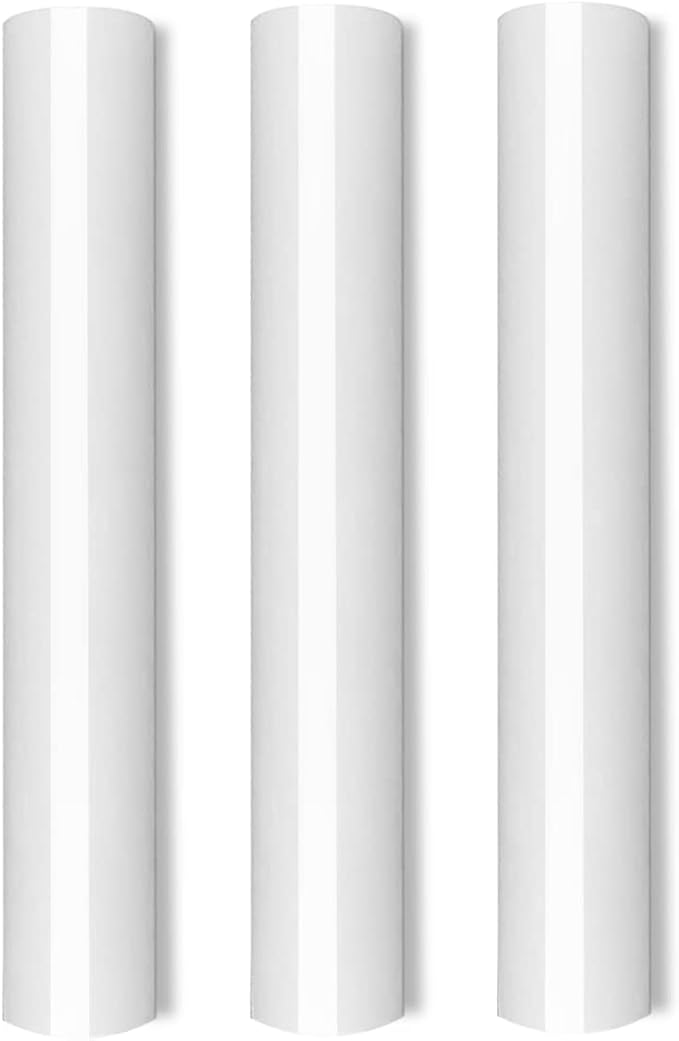 Puff Vinyl Heat Transfer White Color 12x10 inch-3 Sheets | Puffy htv Iron on