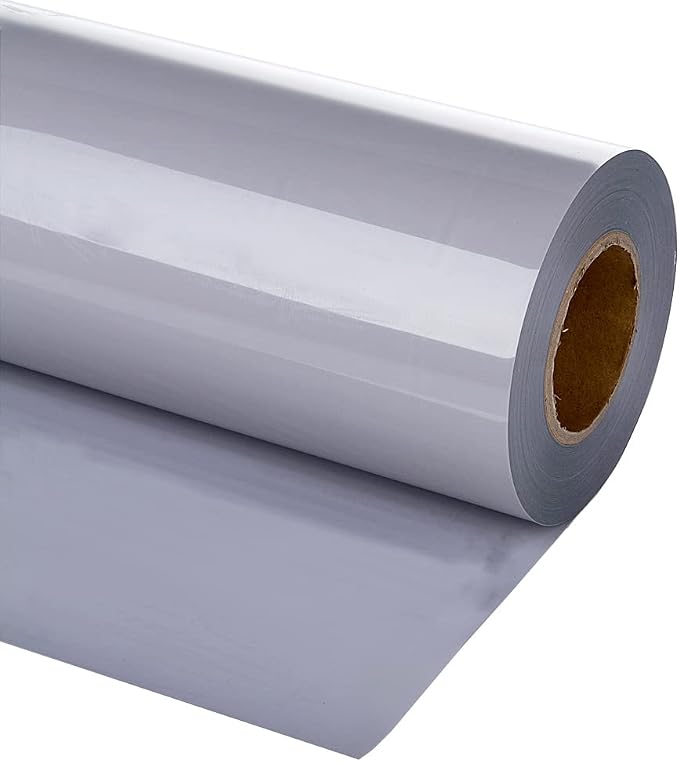 guangyintong Heat Transfer Vinyl Gray HTV Rolls, Matte Surface PVC Material