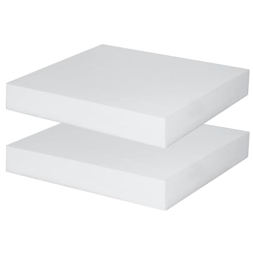 Polyurethane Foam 2 PCS 16 x 12 x 2 inch, High Density Cushion Foam
