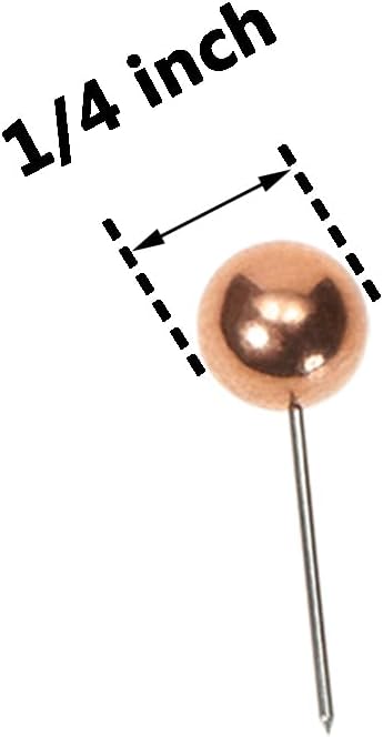 Tupalizy 100PCS 1/4 Inch Small Round Head Map Tacks Pins