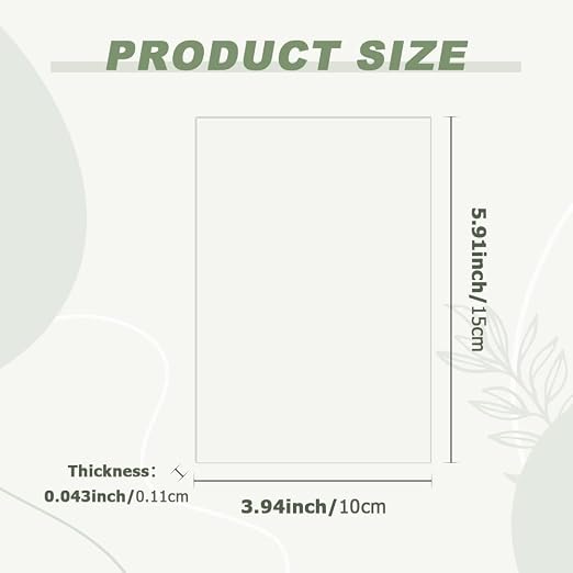 10pcs Clear Acrylic Perspex Sheets, Transparent Acrylic Sheet, 1mm Thick 10 x