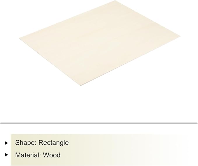 MECCANIXITY Basswood Sheet 11.7 x 8.3 x 0.12 Inch Unfinished Wood Boards Plywood